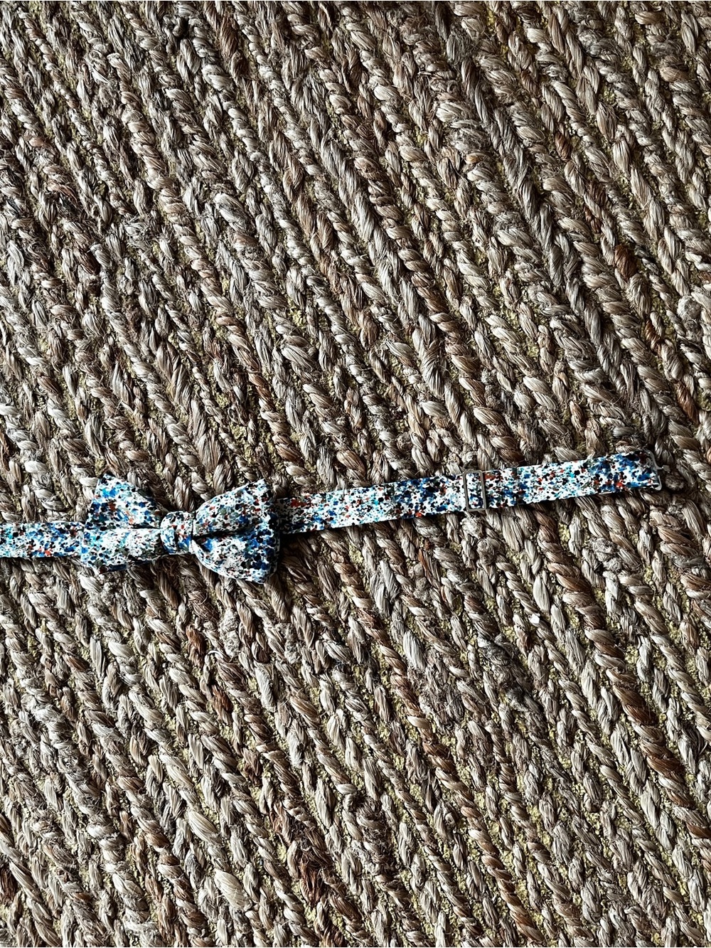 Glitter Speckled Bow Belt in Blue & Multi